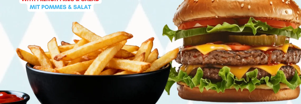 Burger servi à L’Oktoberfest Strasbourg
